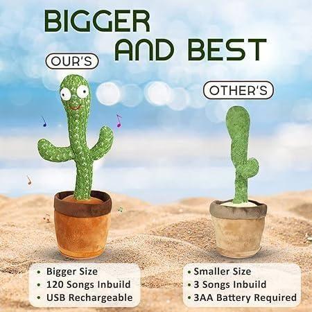 LED Musical Dancing & Mimicry Cactus Toy - Aesthetic Electronics