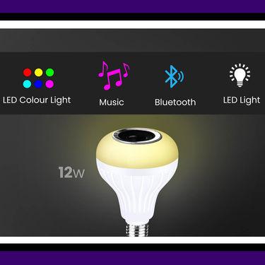 Colour Changing LED Bulb with Bluetooth Speaker & Remote - Aesthetic Electronics