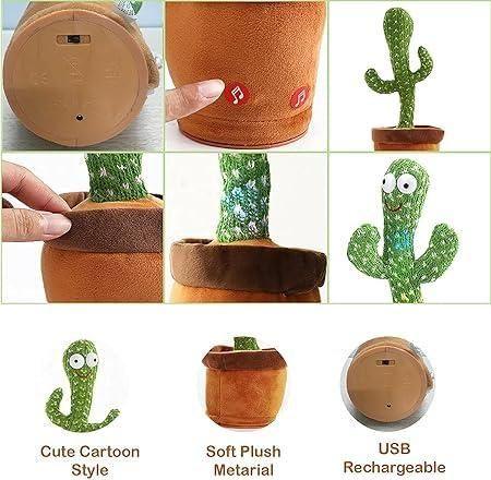 LED Musical Dancing & Mimicry Cactus Toy - Aesthetic Electronics